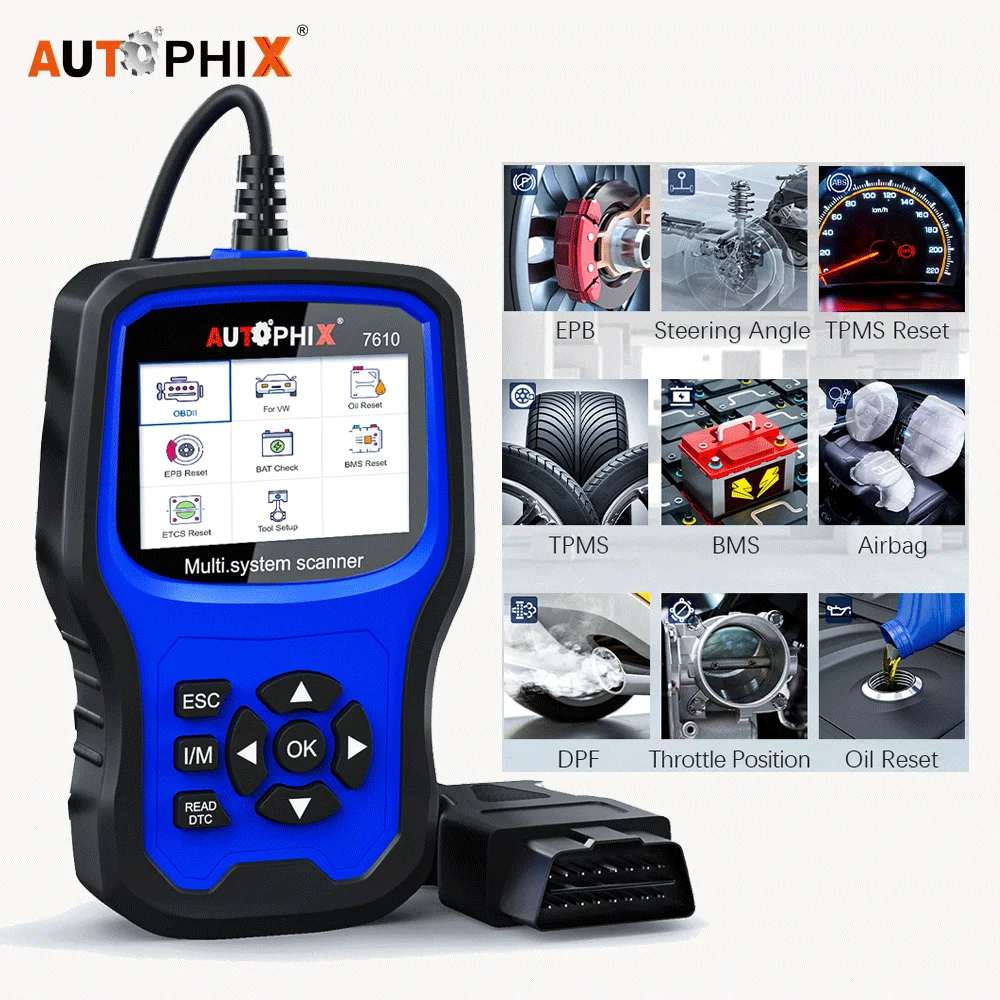 Автомобильный диагностический инструмент Autophix 7610 OBD2 все системы диагностики