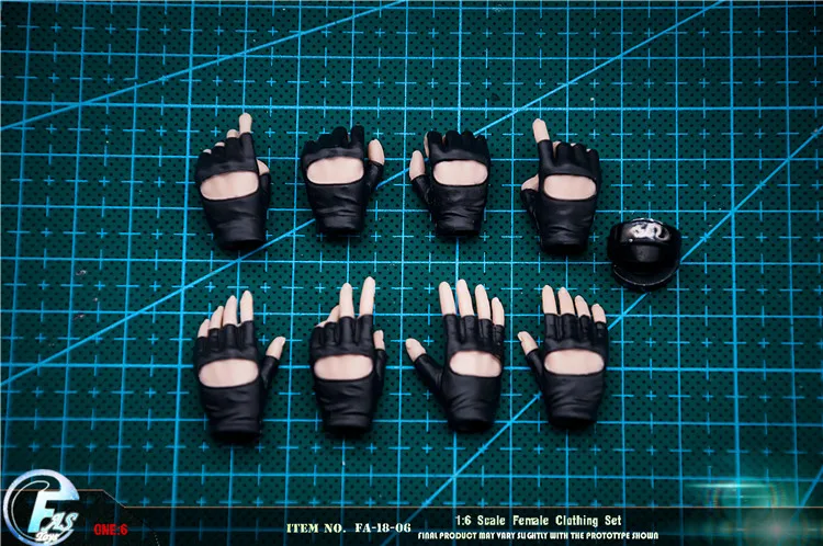 1/6 FA 18 06 женской фигуры одежда черные кожаные кромки костюм пальто и джинсовые