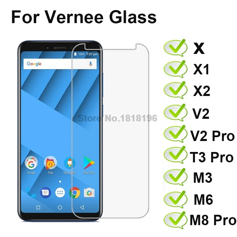 Закаленное стекло 9H для Vernee X X1 X2 V2 Pro M3 M6 M8 Pro Защитная пленка для экрана Взрывозащищенная пленка для телефона Vernee T3 Pro glass