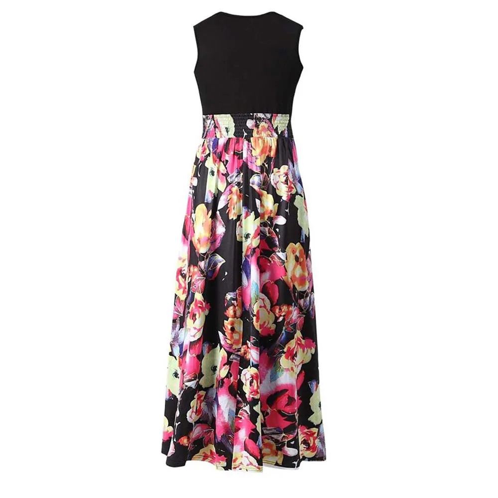 Женское пляжное платье без рукавов Jaycosin винтажное длинное коктейльное с