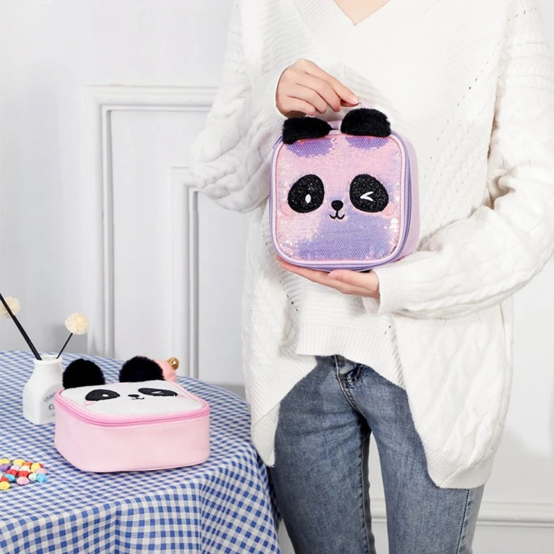 

Makeup Bag, Cute Panda Cosmetic Toiletry Storage Organiser Case with Compartment