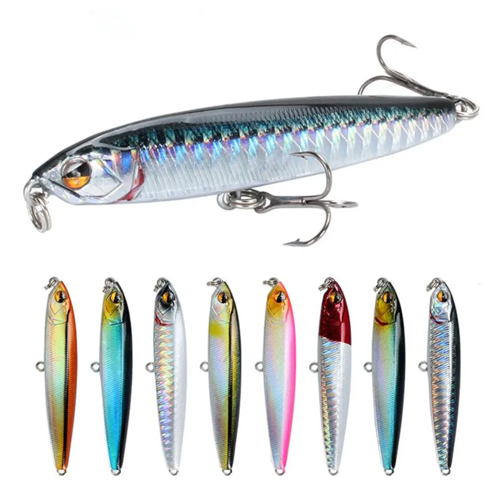 

1PCS Pencil Sinking Fishing Lure Weights 7.5cm14g Bass Fishing Lures Fishing Accessories Saltwater Lures Fish Bait Trolling Lure