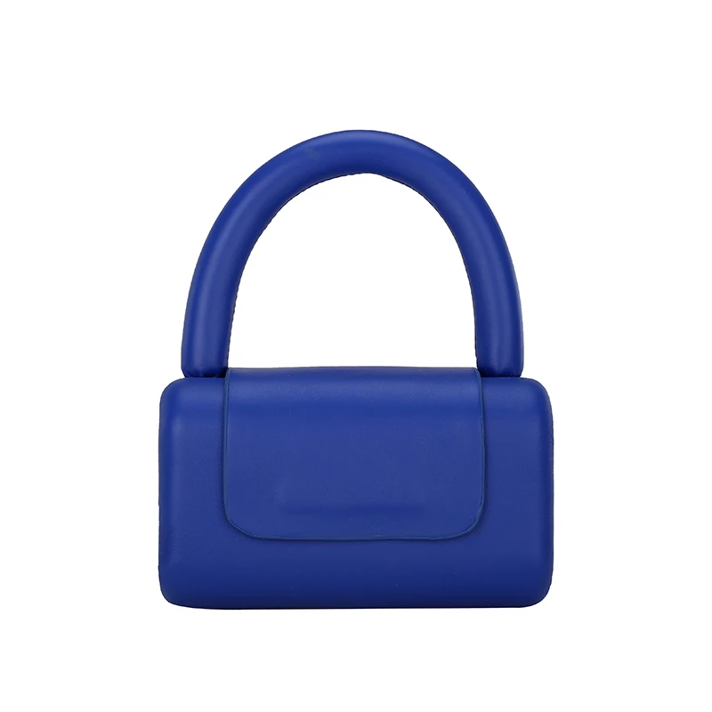 

Mini PU Leather Top Handle Crossbody Bags with Short Handle for Women 2021 Summer Fashion Trends Purses and Handbags Blue Green