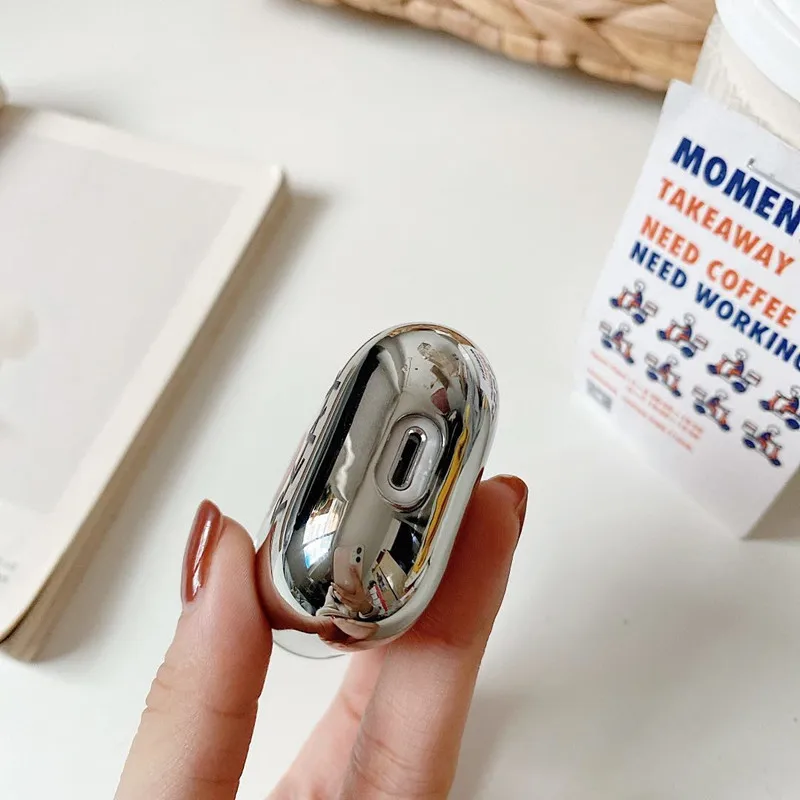 

Earphone Case For AirPod Pro Hard PC Electroplate Protective Headphone Case Charging Box For Apple Airpods 1 2 3 Accessories Box