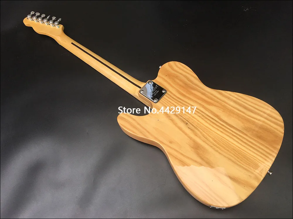 

F Hole Semi Hollow TL Electric Guitar Alder Body Maple Neck and fingerboard Natural Color Chrome Hardware Top Quality