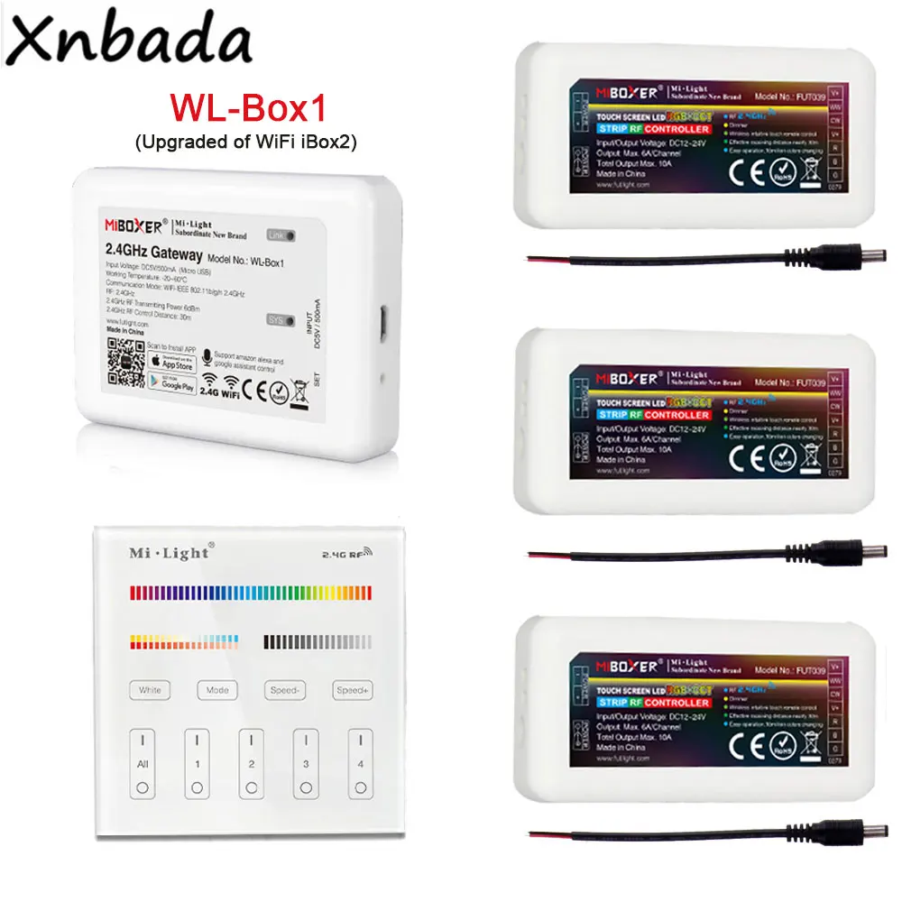 Mi светильник MiBoxer 2 4G B4 RGB/RGBW/RGBWW сенсорный дистанционный светодиодный контроллер |