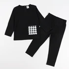 Комплект из 2 предметов; Одежда для малышей; Комплект футболка и штаны; Повседневная детская одежда; Одежда с круглым вырезом и хлопкового материала на основе спандекса, выполнено в цветовой гамме, одежда для детей, леггинсы с юбкой для малышей комплекты