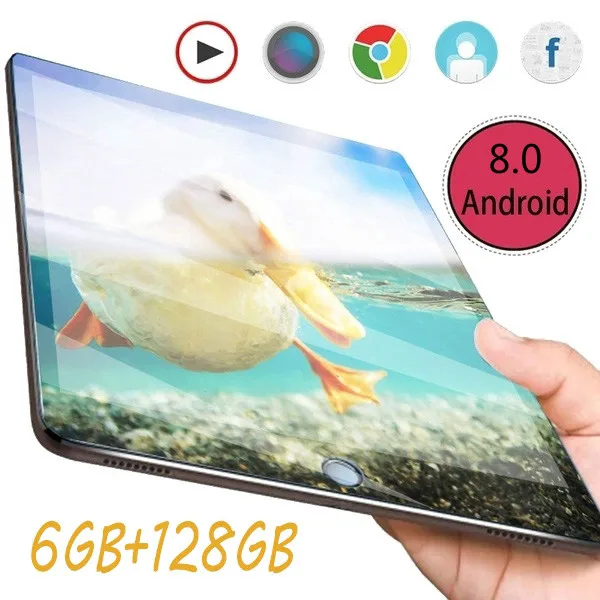 

2021 New WiFi Tablet PC 10 Inch 6G+128GB 4G Network Ten Arge 1280 * 800 IPS Screen Dual SIM Dual Tablet 4G Call Phon Tablet