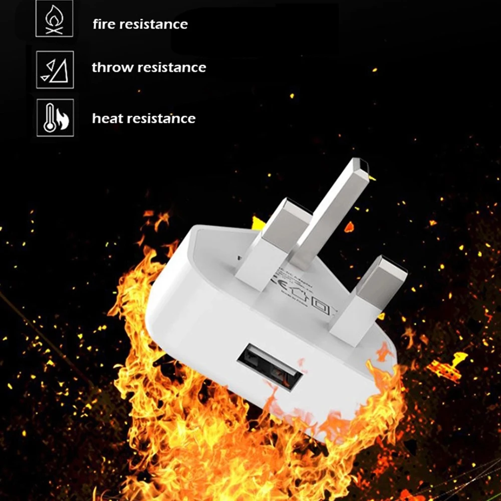 

mobile phone charger Mobile phone charging head CE certified 5V1A / 2A mobile phone adapter triangle British standard charger