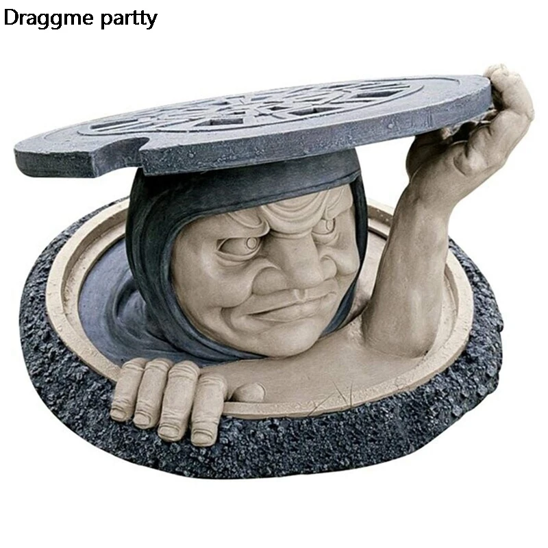

Dwarf Task Sewer Worker Handicraft Decor Ornaments Hot Toys Terror Gnome Figurine Doll Gift Manhole Cover Small Figure Decor