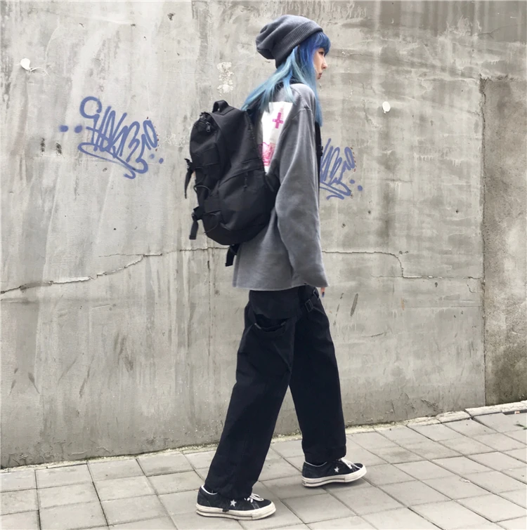 

2021 Spring and Autumn New Korean Harajuku High Street Loose Casual Slimming Pocket Overalls Couple Men and Women Ins Fashion