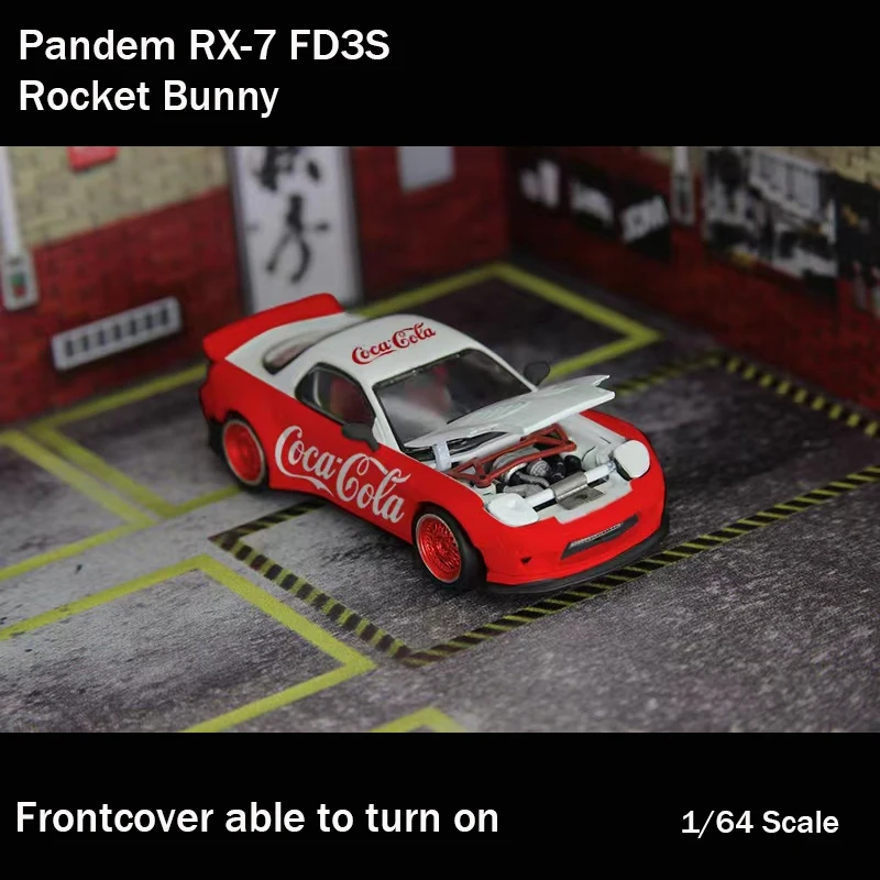 

PreOrder Master 1:64 Model Car Pandem RX-7 FD3S Rocket Bunny Alloy Die-cast Vehicle Display Collection With rotor engine details