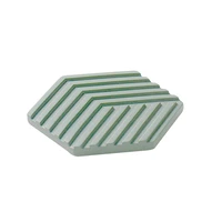 silicone concrete mold for hexagonal striped coaster handmade cement decoration mould
