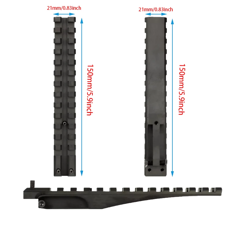 Крепление для ЗАДНЕГО ПРИЦЕЛА AK адаптер Вивера Пикатинни кронштейн длина