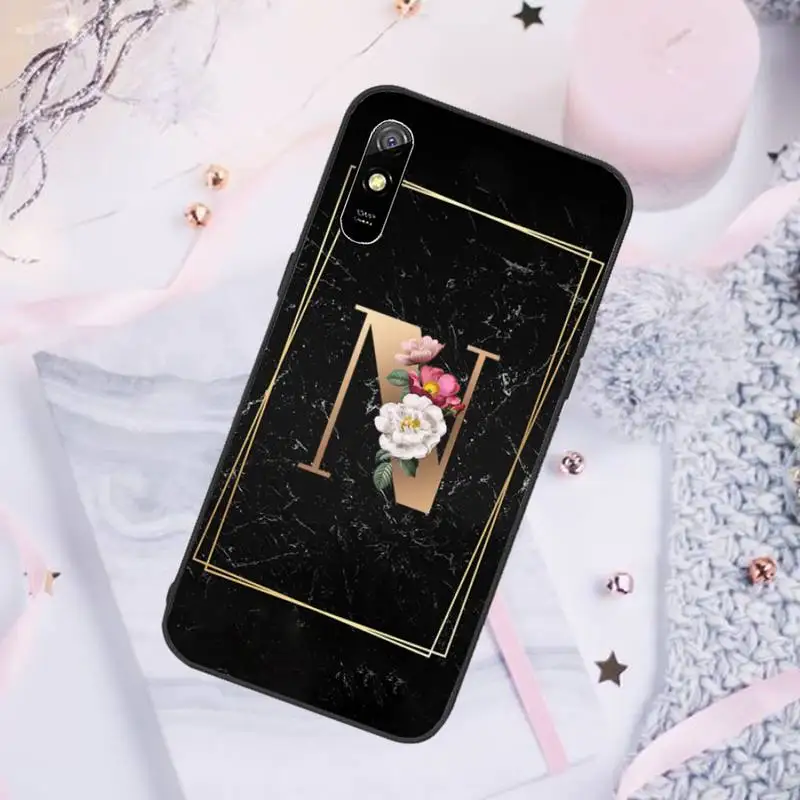 

Fashion Tides Rose flower Letter Phone Case For Xiaomi Mi Redmi Note 8T 9T 9S 9A 10 7 8 9 Lite pro