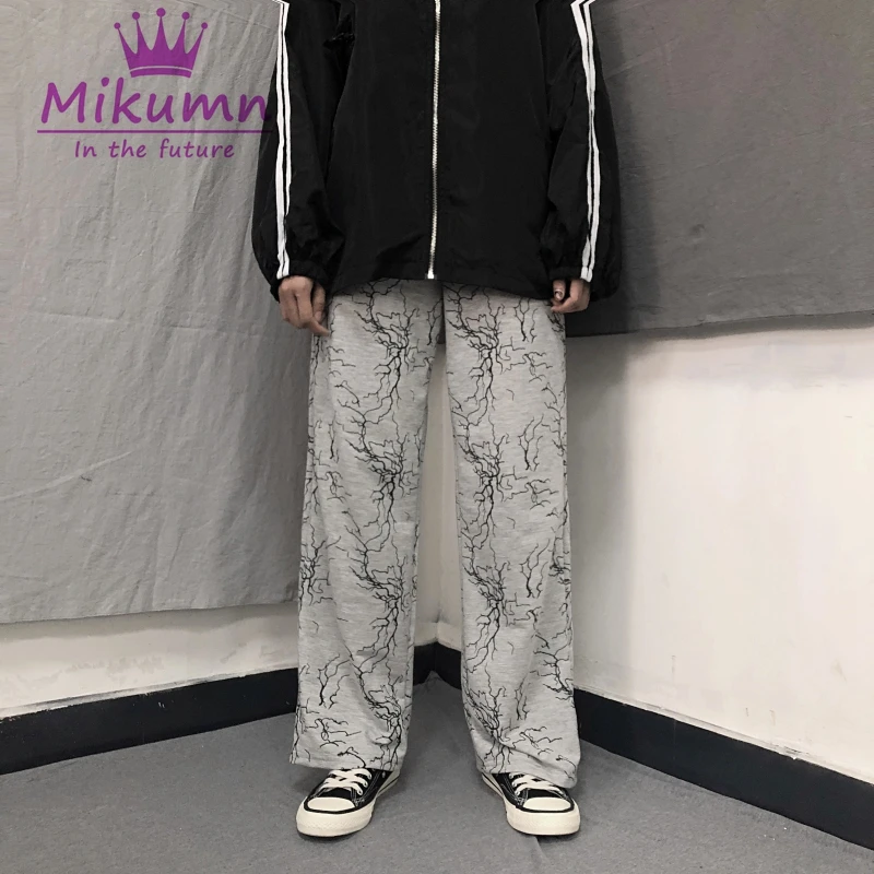 Повседневные свободные брюки с карманами и молнией в стиле Харадзюку прямые