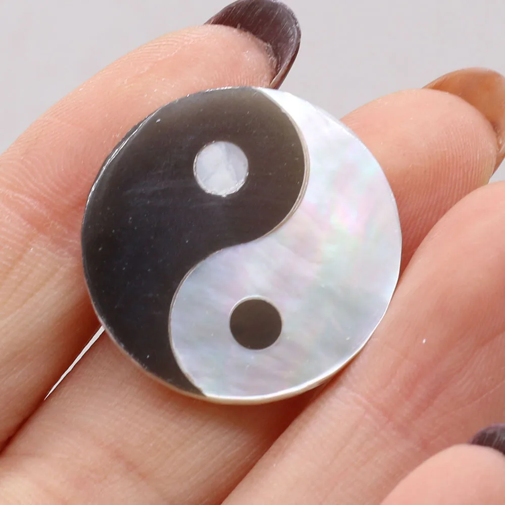 

Natural Freshwater Gossip Yin Yang Loose Beads Handmade Crafts DIY Necklace Bracelet Earrings Jewelry Accessories Gift Making