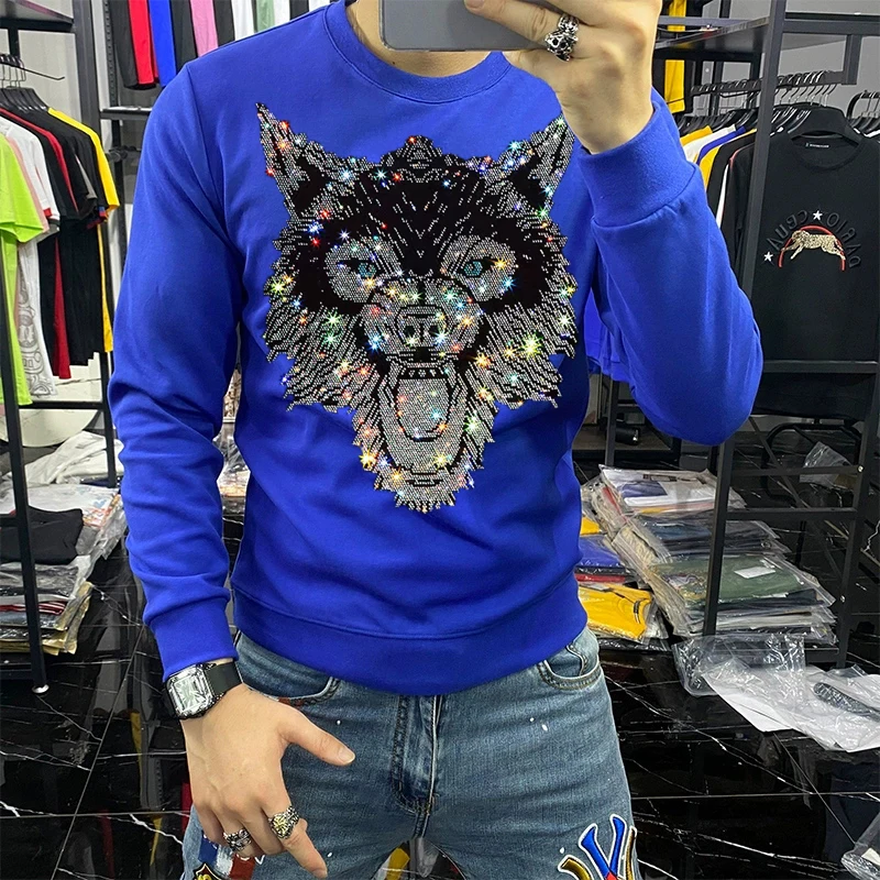 Мужская толстовка с капюшоном оверсайз бриллиантами изысканная для бега фитнеса