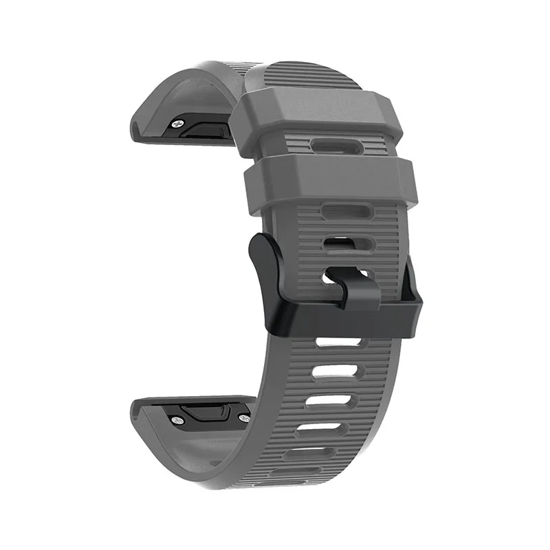 Силиконовый 26 мм быстросъемный ремешок для наручных часов Garmin Fenix 3 HR 5X 5X 6X Pro Easyfit силиконовый ремешок - Цвет: Серый