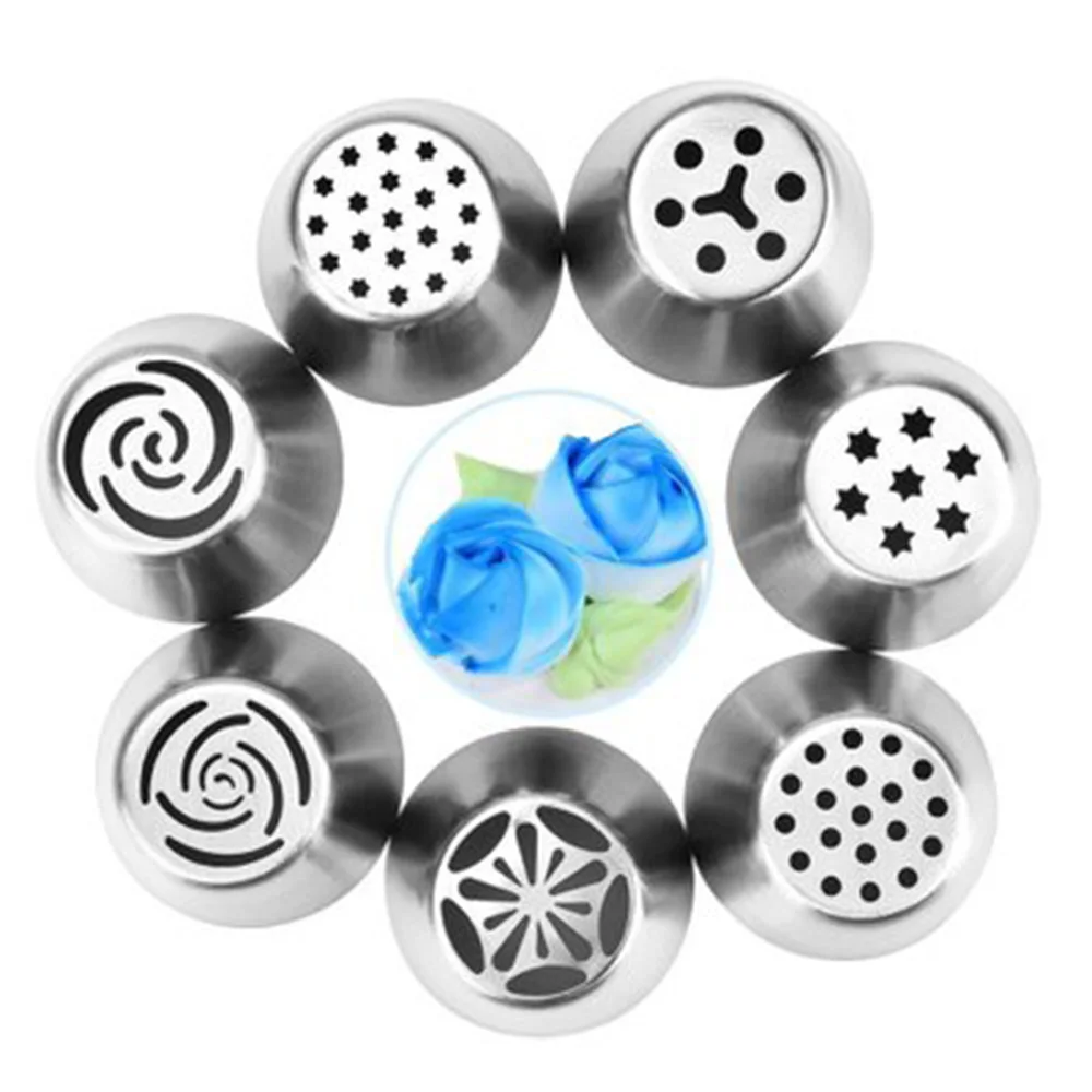 8 шт Нержавеющая сталь русский глазировки насадка для пирожных Насадки
