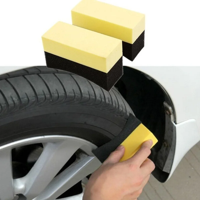 

2Pcs Car Wheel Tire Hub Cleaning Sponge Dressing Waxing Polishing Wash Brush Sponge Tool Auto Maintenance
