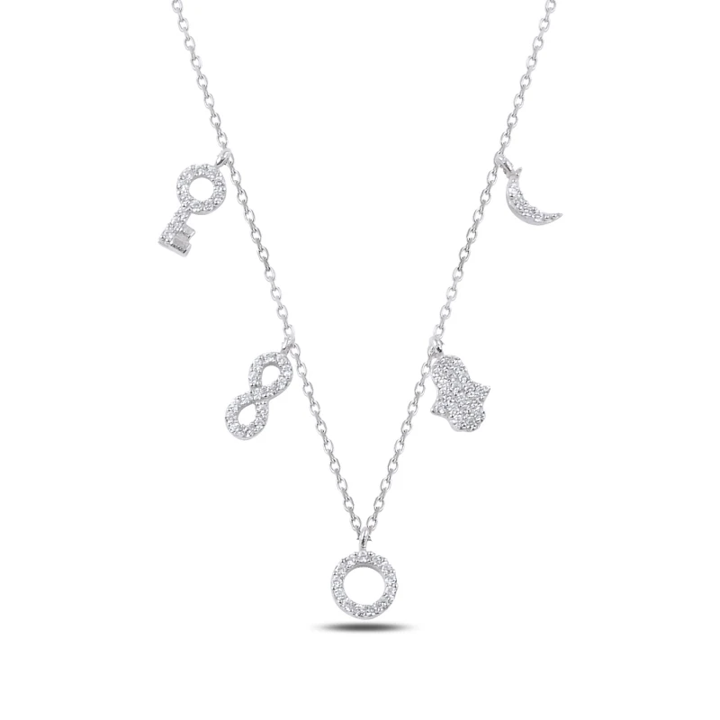 

Серебряное циркониевое ожерелье Silverlina