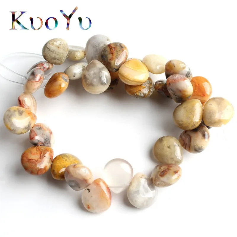 10x12 мм натуральный камень сумасшедшие Агаты оникс бусины капли воды разделитель