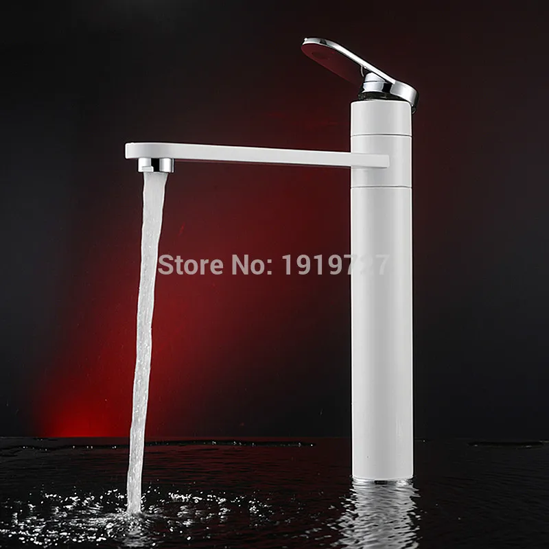 

Vidric 100% Твердая латунь 360 Dergee поворотный новый белый и хром стильный смеситель для ванной комнаты раковины Смеситель кран для холодной и горячей воды