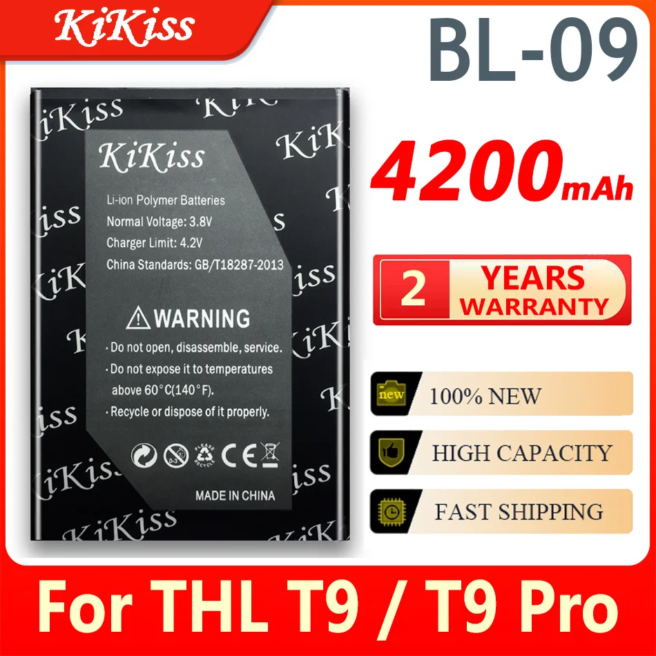 

Аккумулятор высокой емкости для смартфонов THL T9 / T9 Pro BL 09, BL-09, 4200 мА · ч