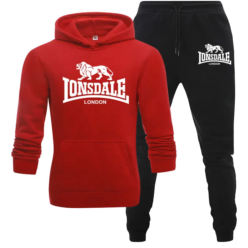 Новый мужской костюм LONSDALE из двух частей хлопковая Повседневная рубашка