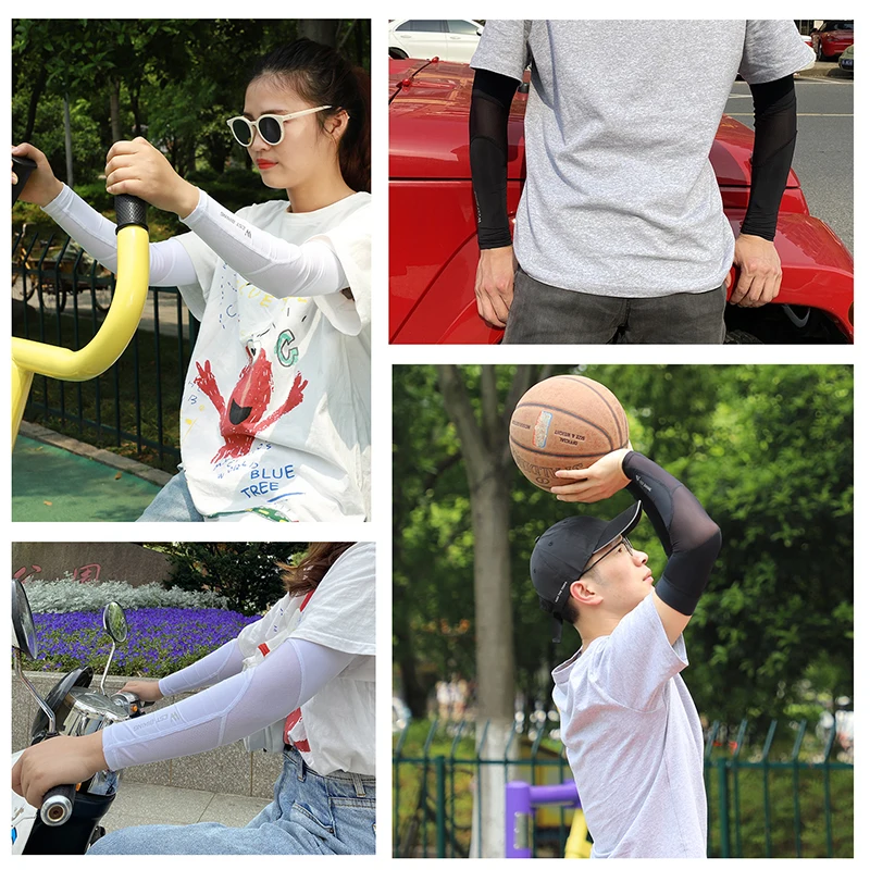 

WEST BIKING Cycling Arm Sleeves Sunscreen Anti-UV Fishing Running Basketball Arm Warmer Outdoor Sport Fitness Compression Sleeve