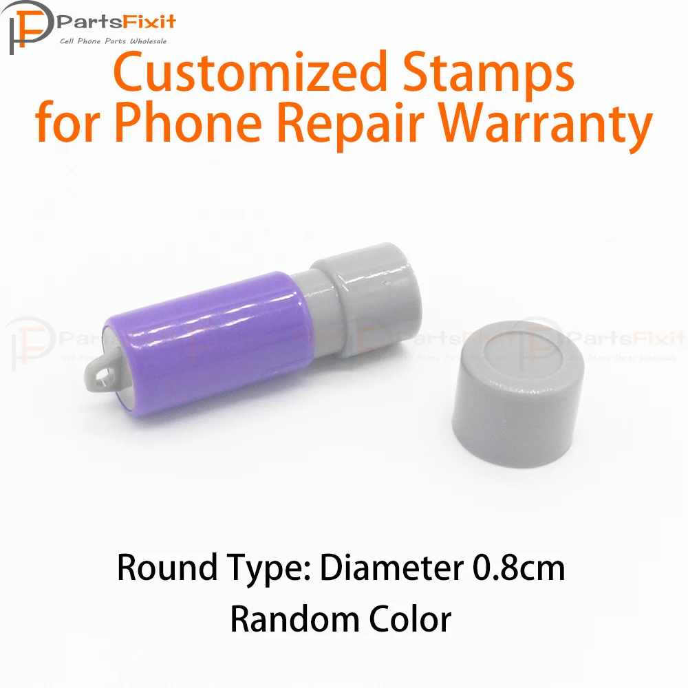 phone warranty customized stamp mark with your logo for refurbished lcd screens repair parts free global shipping