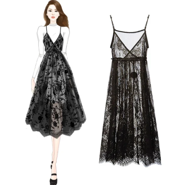 2020 новое летнее женское платье с поясом длинное Сетчатое сексуальные кружевные