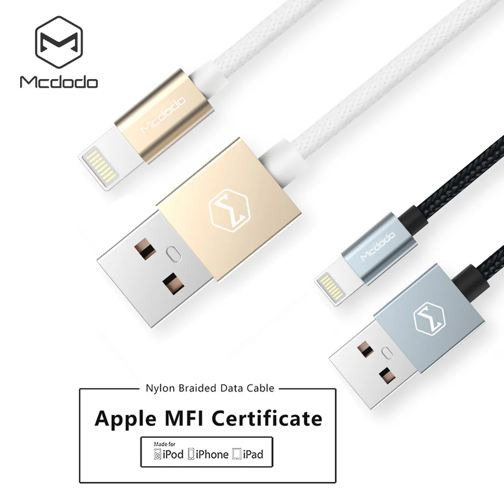 Mcdodo MFI usb-кабель для iPhone Apple iPhone X Xs Max XR 8 7 6 plus 2.4A Быстрый зарядный кабель мобильного телефона Зарядное устройство кабель для передачи данных
