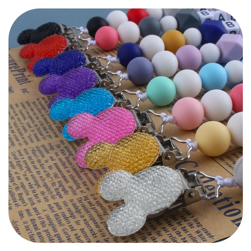

Newborn Infant Toddler Kids Baby Pacifier Nipple Holder Chain Baby Pacifier Clips Teething Leash Strap Dummy Feeding Holder