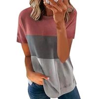 tunic durable easy to match loose loose plus size short sleeved t shirt for sports