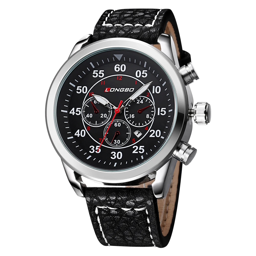 New MenWatch Leather Strap Elegant Fashion Simple Multifunctional Waterproof Quartz Men Watch Relogio Masculino Erkek Kol Saati | Наручные