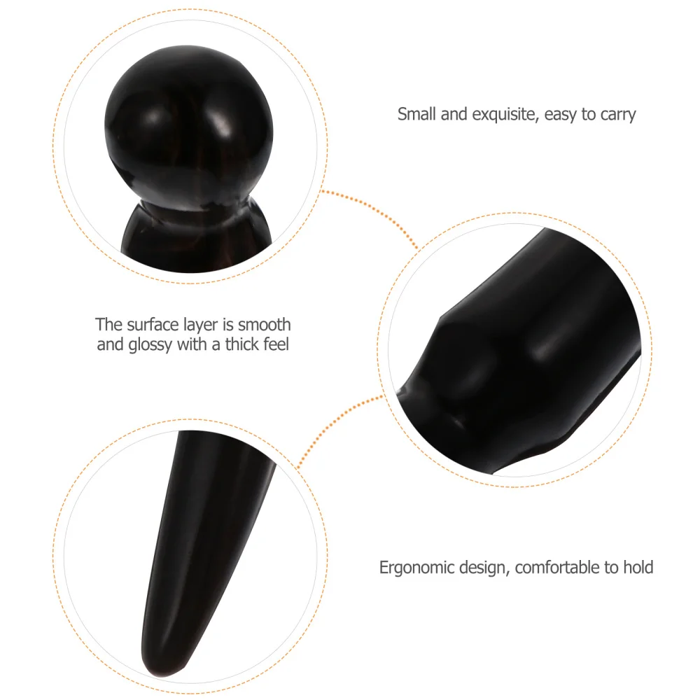 

Black Acupuncture Point Massager Beauty Tool Ox Horn Acupoint Stick