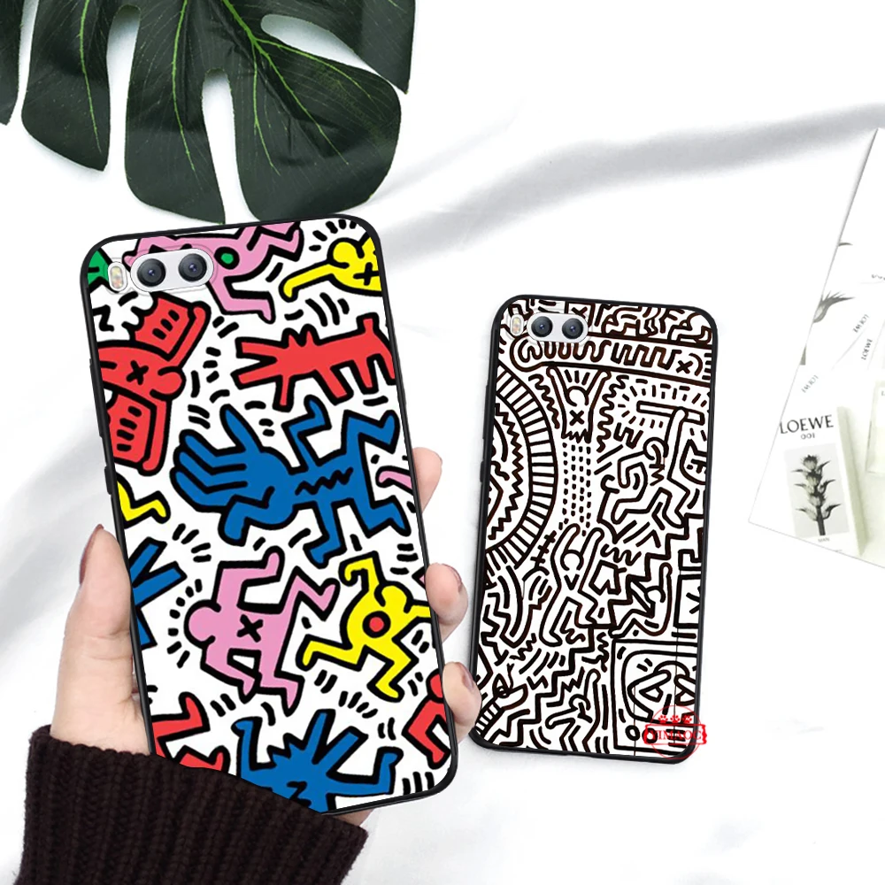 Силиконовый чехол Keith Haring для Xiaomi 6 8 9 SE A1 A2 A3 Lite F1 Mix 2S MAX 3 9T Pro CC9E CC9 |