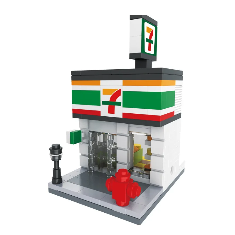 3D Мини городской уличный розничный магазин McDonald кафе Apple мини развивающие модели