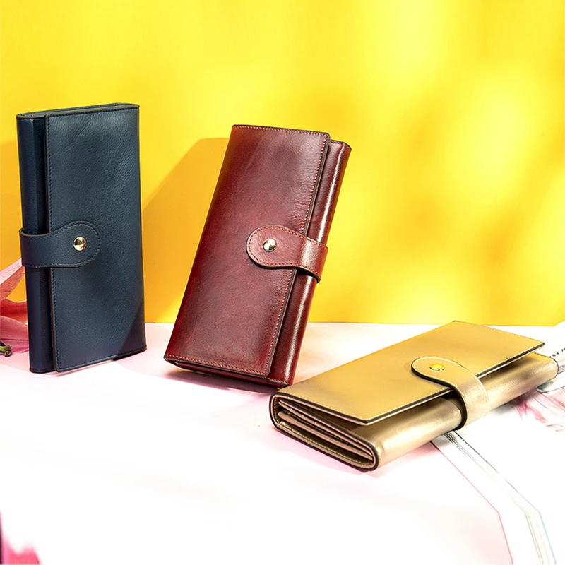 Модный Дамский кошелек из натуральной кожи Роскошный дизайнерский Женский для