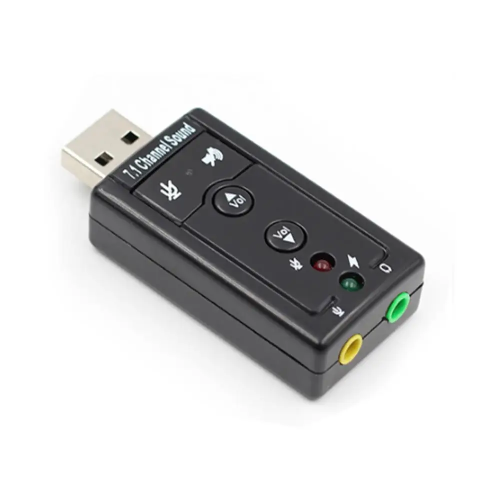 Мини USB 2 0 3D Виртуальная 12 Мбит/с внешняя 7 1 канал Аудио Звуковая карта адаптер для