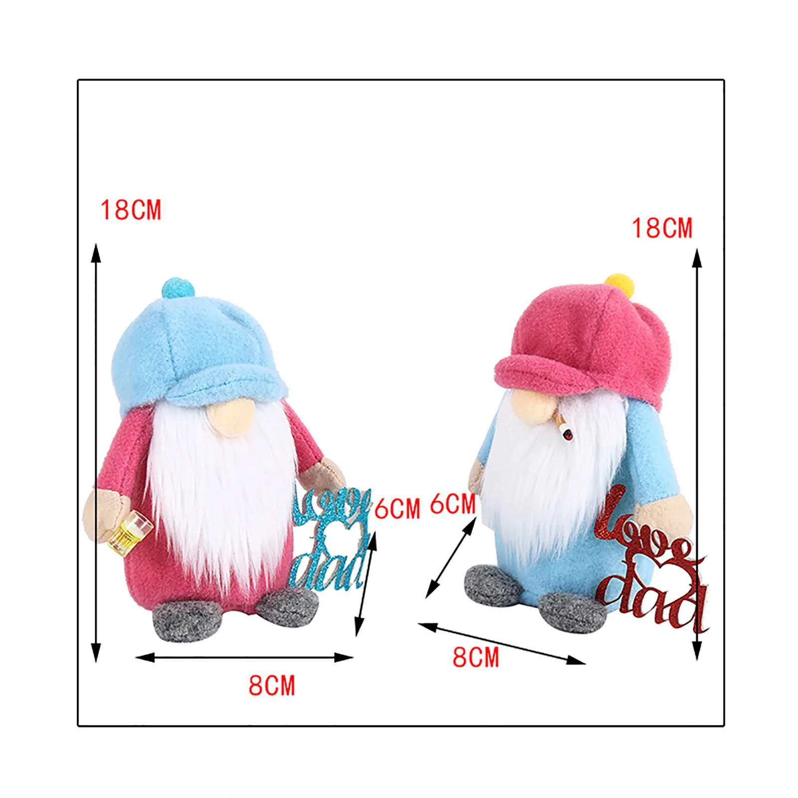 

JuguetesBebe 2PC Father's Day Decorations Bedroom Living Room Desktop Decoration Columns Birthday Gifts Kawaii Toys For Kids