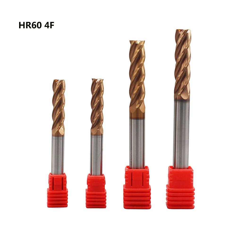 Концевая фреза HRC60 твердосплавная спиральная стандартная длинная с 4 канавками 1
