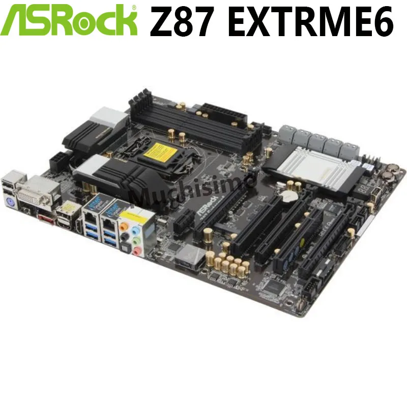 Verkaufen Asrock Z87 EXTRME6 Motherboard 100% Original I7 I5 I3 LGA 1150 DDR3 32GB PCI-E 3,0 USB 2,0 USB 3,0 Desktop-Computer Mainboard Verwendet