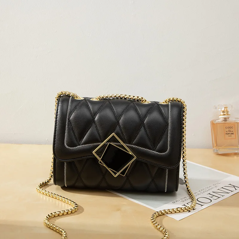 

Designer Crossbody Bag and Handbag Women's Shoulder Bag Personality Diamond Lattice Chain Messenger Bag Woman Bag Bolsos Mujer