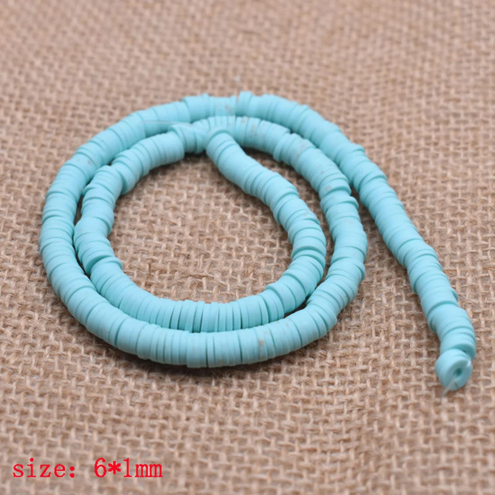 

6mm Flat Round Polymer Beads Bracelet Spacer Spacers Handmade DIY Jewelry Bracelet Beaded Accessories