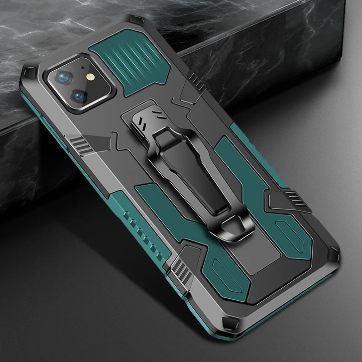

Shockproof Anti-fall Armor Phone Case For Oppo A53 A32 A52 A72 A92 A16 A74 4G A94 A54 Rugged Stand Metal PC Protect Back Cover