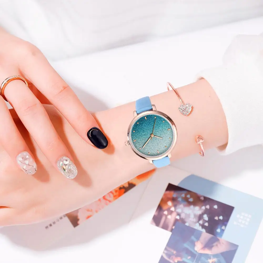 Женские повседневные кварцевые часы с кожаным ремешком аналоговые наручные Reloj