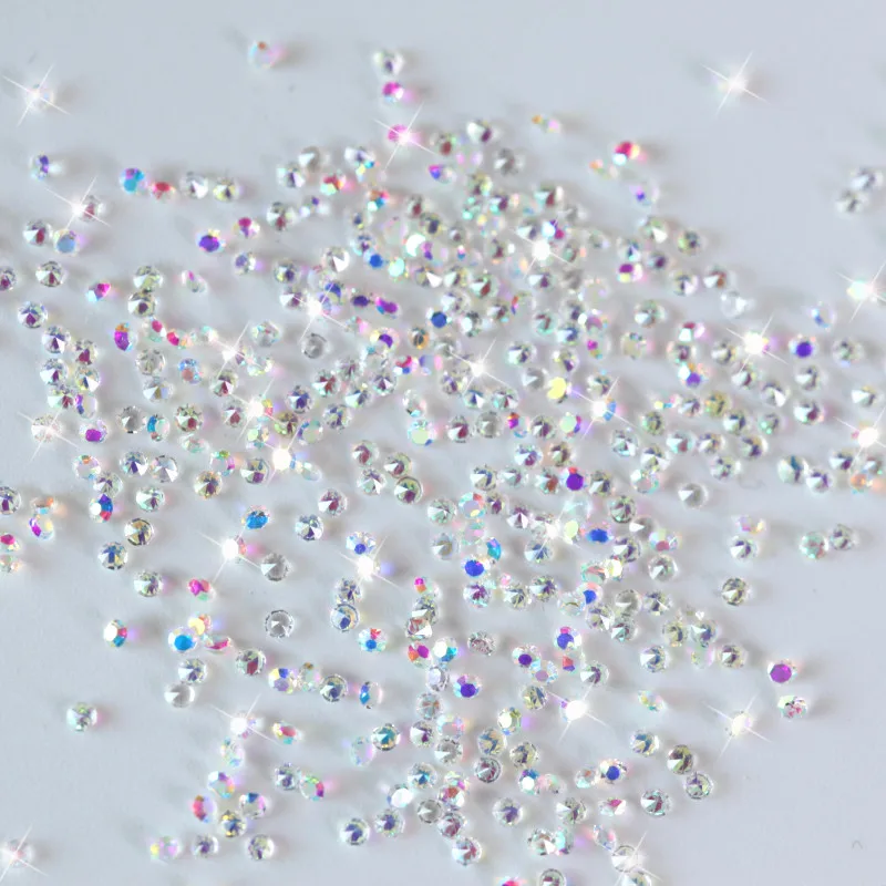 1440 шт Кристалл AB мини ногтей Стразы с украшением в виде кристаллов 3D украшения